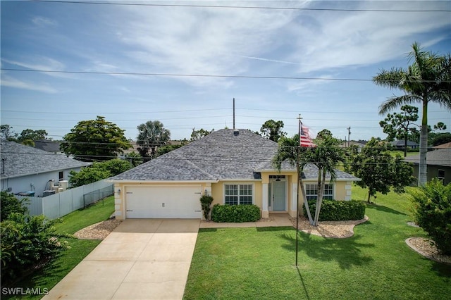 2116 NW 24th Ave, Cape Coral, FL 33993 - ranch-style home featuring driveway, an attached garage, roof with shingles, and stucco siding