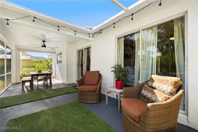 3715 41st Ave NE, Naples, FL 34120 - view of patio featuring ceiling fan