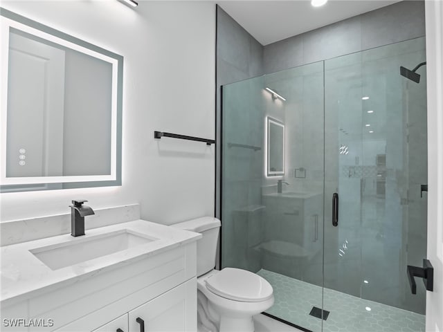 3219 43rd St W, Lehigh Acres, FL 33971 - full bath with vanity and a stall shower