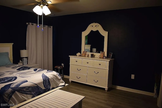 845 Lochman Dr, Fort Myers, FL 33913 - bedroom featuring dark wood finished floors and a ceiling fan