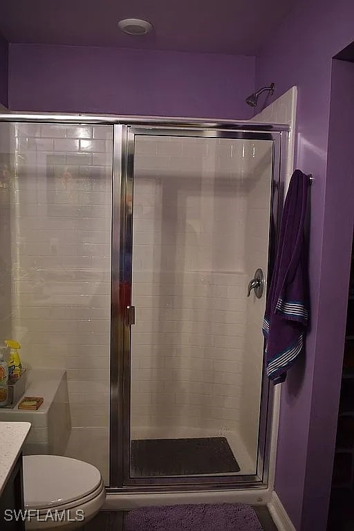 845 Lochman Dr, Fort Myers, FL 33913 - bathroom featuring a stall shower and vanity