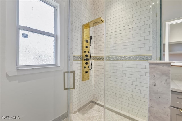 2505 43rd St SW, Lehigh Acres, FL 33976 - bathroom featuring a shower stall