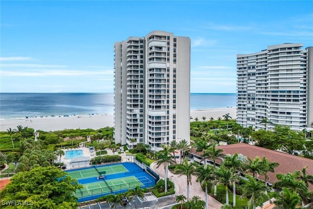 300 S Collier Blvd Unit 303, Marco Island, FL 34145 - view of apartment building / complex with view of water and beach