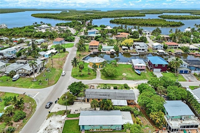 527 Goodland Drive W, Goodland, FL 34140 - aerial view of residential area featuring a large body of water