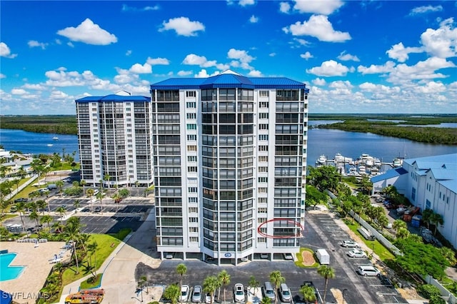 4745 Estero Blvd Unit 302, Fort Myers Beach, FL 33931 - view of apartment building / complex with a water view
