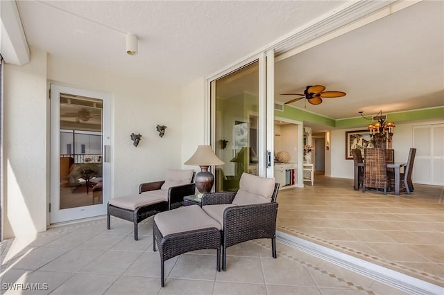 4745 Estero Blvd Unit 302, Fort Myers Beach, FL 33931 - view of patio / terrace featuring a ceiling fan
