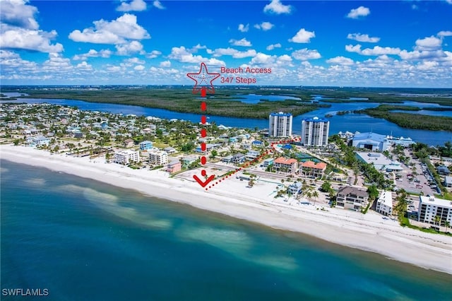 4745 Estero Blvd Unit 302, Fort Myers Beach, FL 33931 - drone / aerial view of expansive beach
