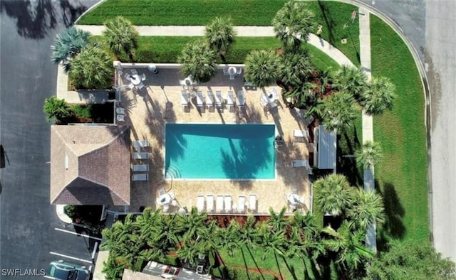 850 Elkhorn Ct Unit 213, Marco Island, FL 34145 - drone / aerial view of a pool