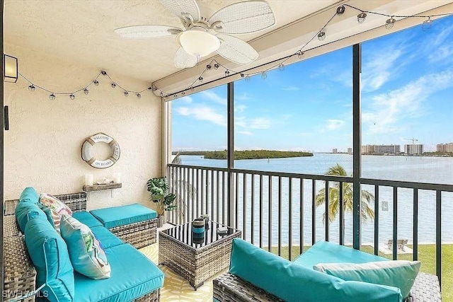 400 Lenell Rd Unit 207, Fort Myers Beach, FL 33931 - sunroom / solarium featuring a water view
