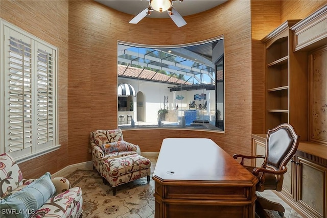 12850 Terabella Way, Fort Myers, FL 33912 - office space featuring a ceiling fan and baseboards