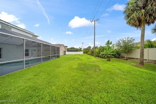 11544 Lake Cypress Loop, Fort Myers, FL 33913 - view of yard with an outdoor pool and a lanai