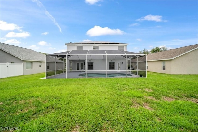 11544 Lake Cypress Loop, Fort Myers, FL 33913 - back of property with glass enclosure and a patio area