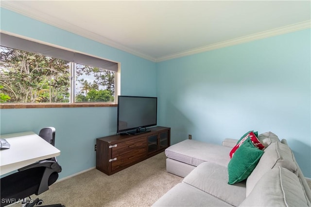1014 Pine Isle Ln Unit 1014, Naples, FL 34112 - carpeted office featuring crown molding and baseboards