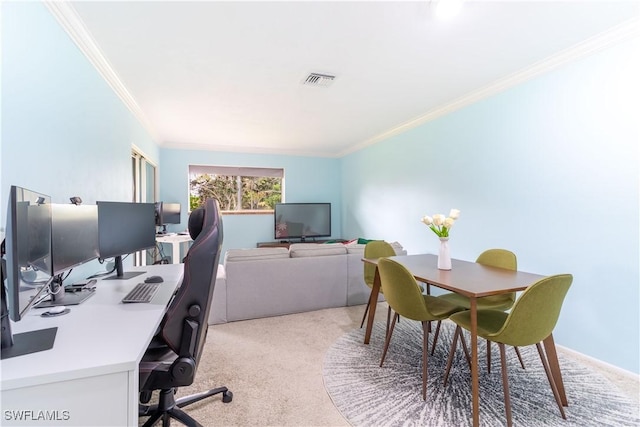 1014 Pine Isle Ln Unit 1014, Naples, FL 34112 - office space with crown molding and light colored carpet