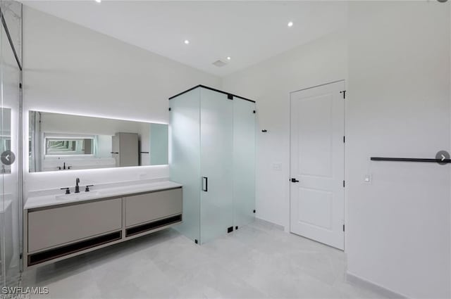 4612 SW 22nd Pl, Cape Coral, FL 33914 - full bathroom featuring vanity and a stall shower