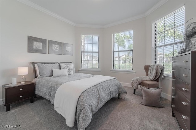 19855 Beverly Park Rd, Estero, FL 33928 - bedroom featuring carpet and crown molding