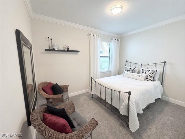 19855 Beverly Park Rd, Estero, FL 33928 - bedroom featuring crown molding and carpet