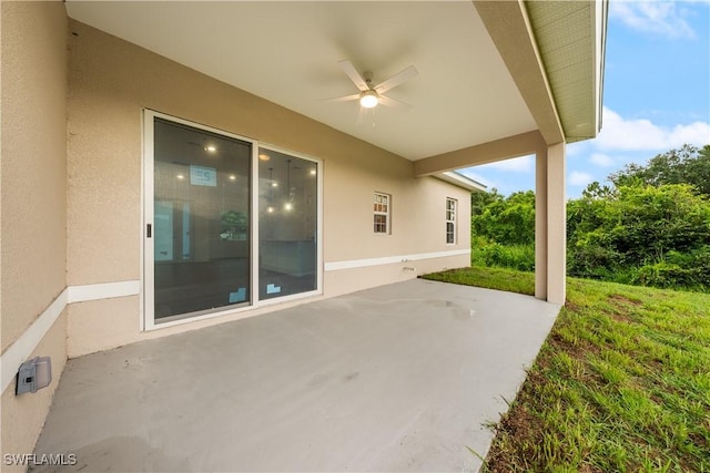 3109 11th St W, Lehigh Acres, FL 33971 - view of patio / terrace featuring ceiling fan