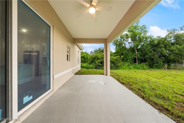 3109 11th St W, Lehigh Acres, FL 33971 - view of patio featuring ceiling fan