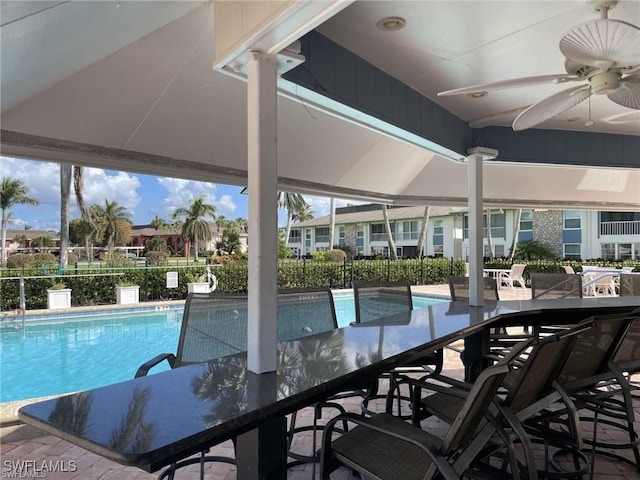 325 Charlemagne Blvd Unit C107, Naples, FL 34112 - community pool with ceiling fan