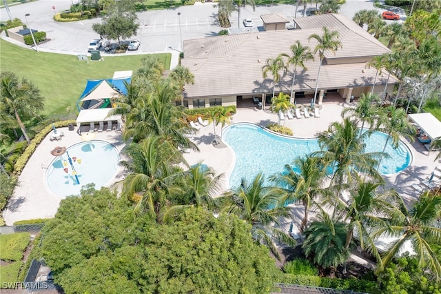 6899 Del Mar Ter, Naples, FL 34105 - aerial view of a pool area