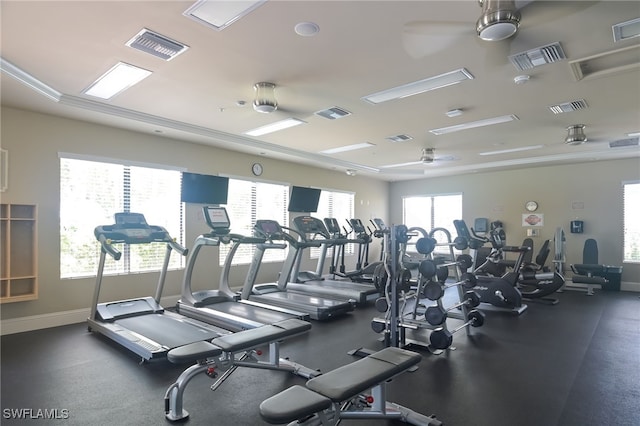 6899 Del Mar Ter, Naples, FL 34105 - exercise room featuring baseboards