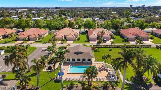 5487 Peppertree Dr Unit 5, Fort Myers, FL 33908 - aerial perspective of suburban area featuring a pool