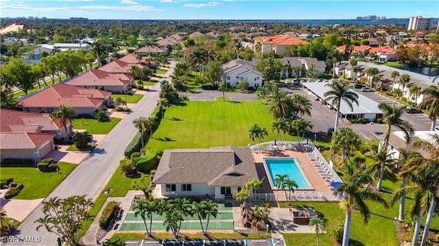 5487 Peppertree Dr Unit 5, Fort Myers, FL 33908 - aerial perspective of suburban area with a pool