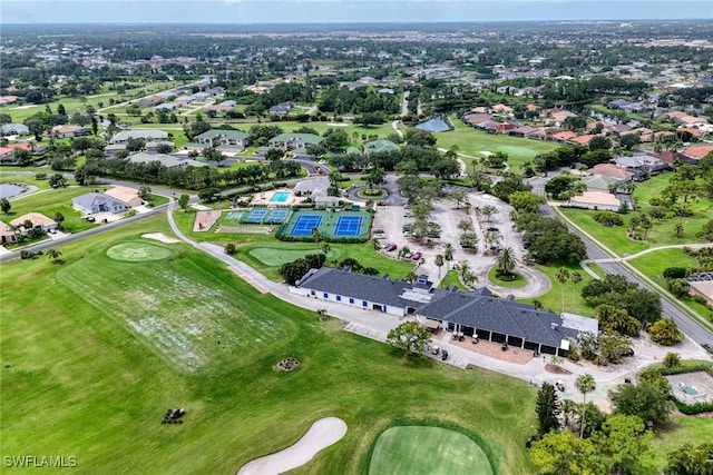 4776 Fairloop Run, Lehigh Acres, FL 33973 - aerial view of property and surrounding area featuring a golf course, a large body of water, and nearby suburban area