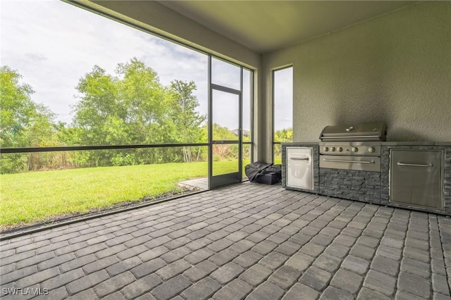 1801 Hagen Ct, Naples, FL 34120 - unfurnished sunroom with area for grilling