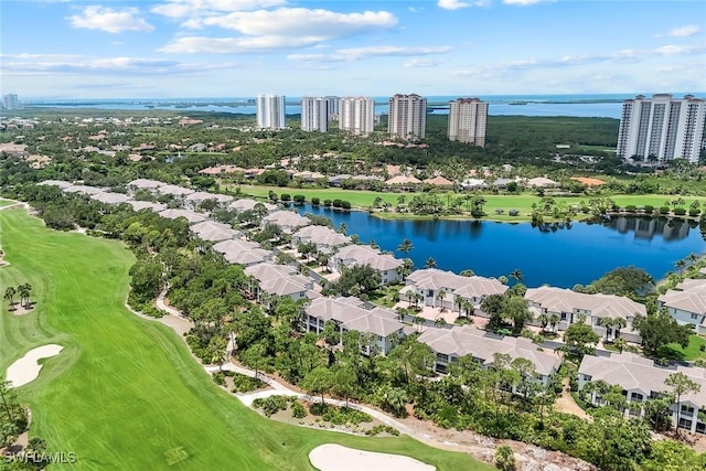 23751 Merano Ct Unit 201, Estero, FL 34134 - aerial perspective of suburban area with a golf club and a nearby body of water