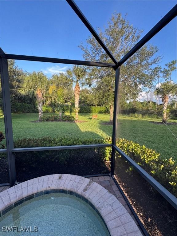 20333 Cypress Shadows Blvd, Estero, FL 33928 - view of unfurnished sunroom