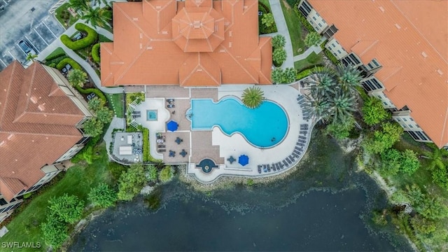 13010 Positano Cir Unit 206, Naples, FL 34105 - aerial view of a pool area