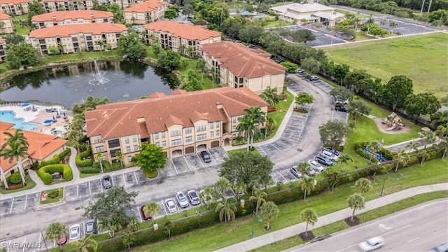13010 Positano Cir Unit 206, Naples, FL 34105 - aerial view of property and surrounding area featuring a large body of water and apartment complex / building