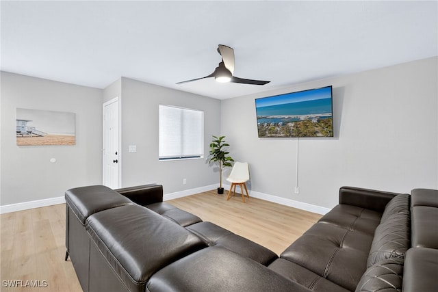 610 SW 47th Ter Unit 2, Cape Coral, FL 33914 - living room with light wood-style flooring and ceiling fan