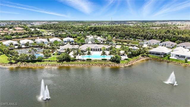 8951 Saint Lucia Dr, Naples, FL 34114 - aerial view of residential area featuring a nearby body of water and a pool area