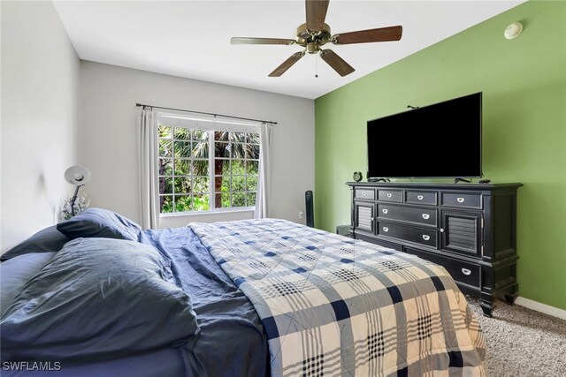20310 Estero Gardens Cir Unit 203, Estero, FL 33928 - bedroom featuring carpet flooring and ceiling fan