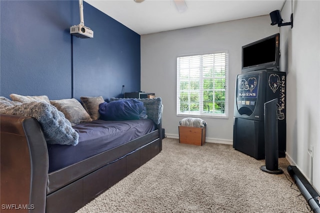20310 Estero Gardens Cir Unit 203, Estero, FL 33928 - carpeted bedroom featuring baseboards and a ceiling fan