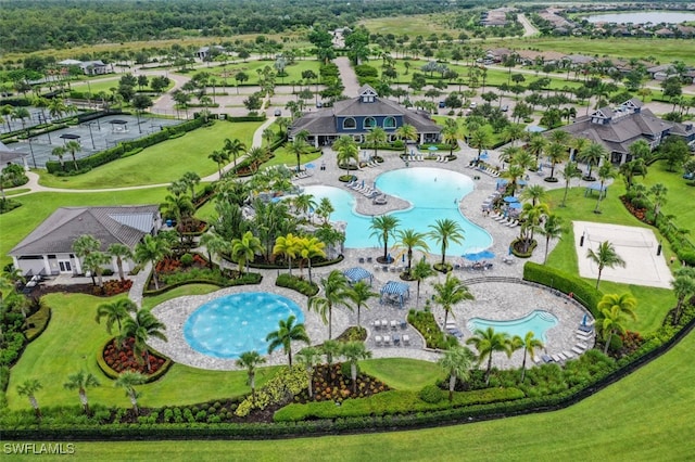 19280 Elston Way, Estero, FL 33928 - aerial view of a pool