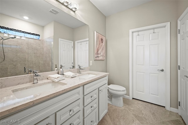 19280 Elston Way, Estero, FL 33928 - full bathroom featuring double vanity and a tile shower