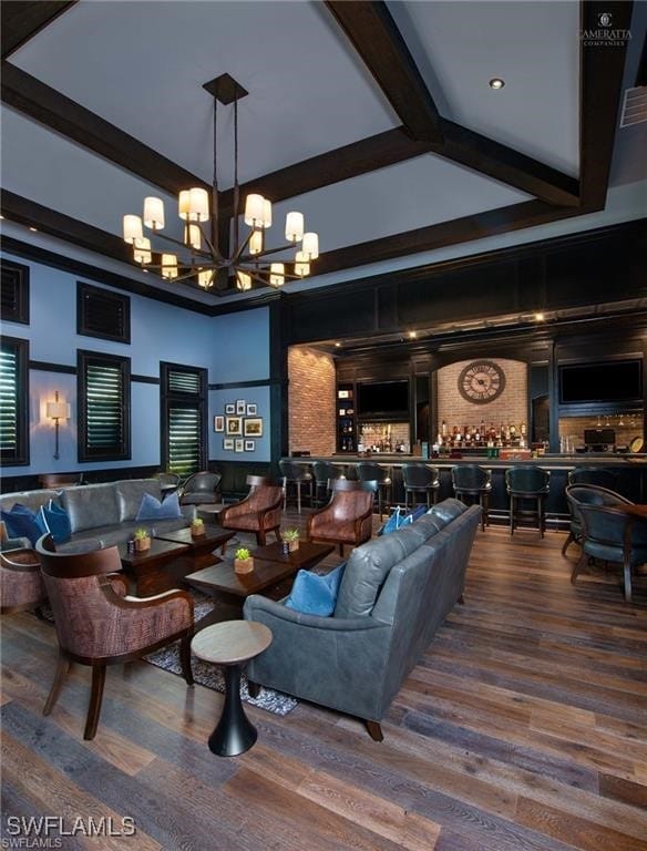 19280 Elston Way, Estero, FL 33928 - building lobby with beamed ceiling
