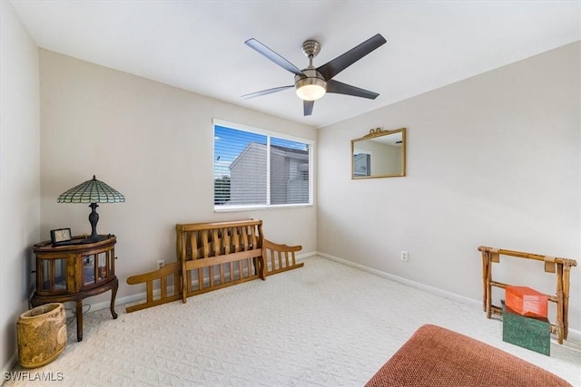 402 Bristle Cone Ln Unit 2, Naples, FL 34113 - living area with a ceiling fan and carpet floors
