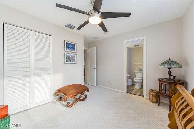 402 Bristle Cone Ln Unit 2, Naples, FL 34113 - living area featuring ceiling fan and carpet flooring