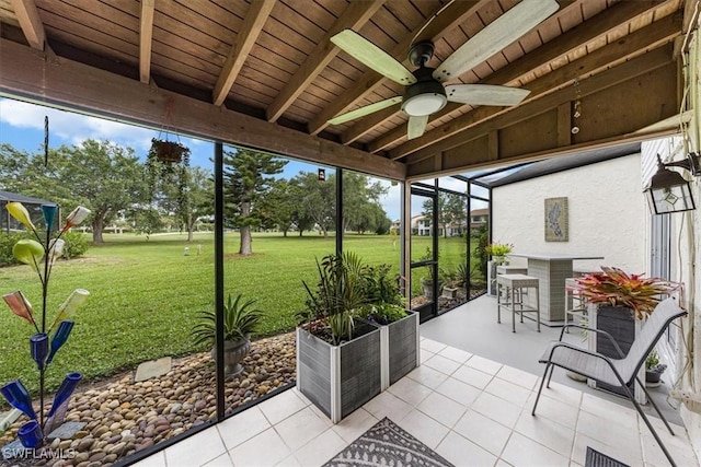 402 Bristle Cone Ln Unit 2, Naples, FL 34113 - view of patio featuring a ceiling fan
