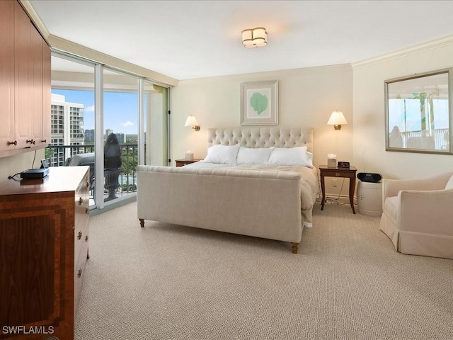 4651 Gulf Shore Blvd N Unit 1605, Naples, FL 34103 - bedroom featuring light colored carpet, access to outside, and expansive windows