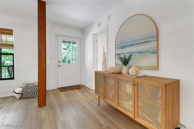 3110 10th Ave SE, Naples, FL 34117 - foyer featuring light wood finished floors and baseboards