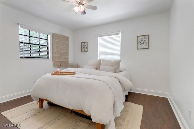 3110 10th Ave SE, Naples, FL 34117 - bedroom featuring wood finished floors and ceiling fan
