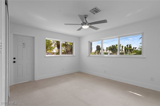 465 Donora Blvd, Fort Myers Beach, FL 33931 - unfurnished room with ceiling fan and baseboards