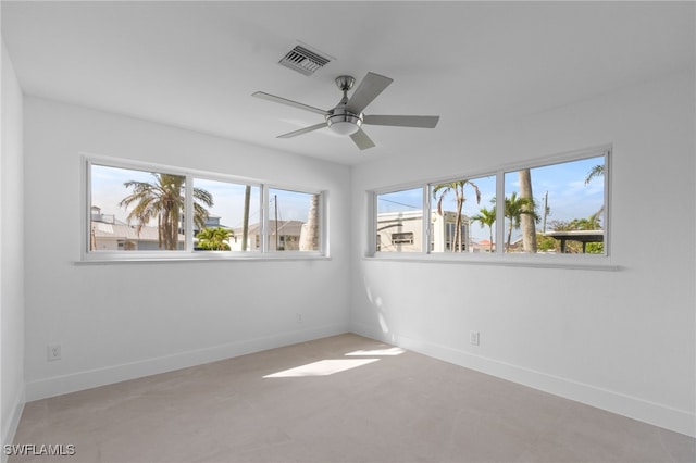 465 Donora Blvd, Fort Myers Beach, FL 33931 - unfurnished room with baseboards and ceiling fan