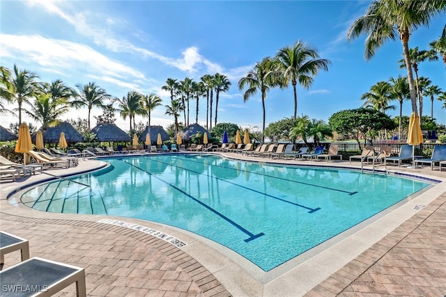 11330 Hidalgo Ct, Fort Myers, FL 33912 - community pool with a patio area